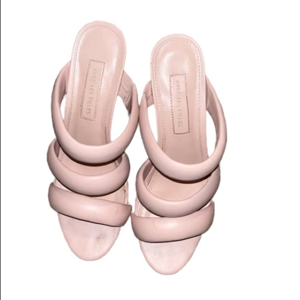 Avec Les Filles Pink Leather Sandals Size 7 1/2 M